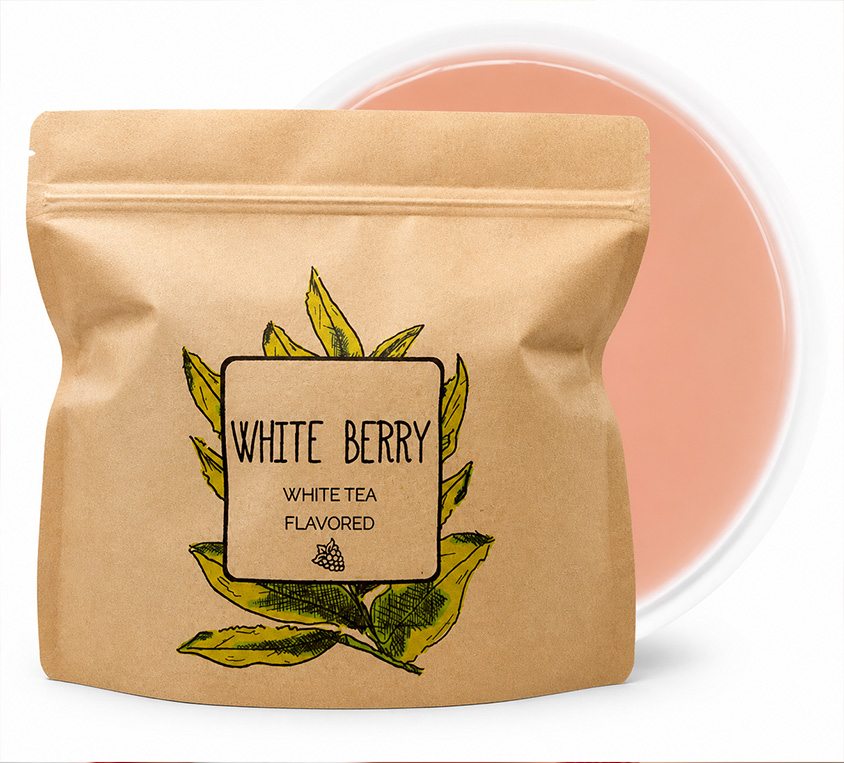 White Berry Leo Tea w opakowaniu doypack